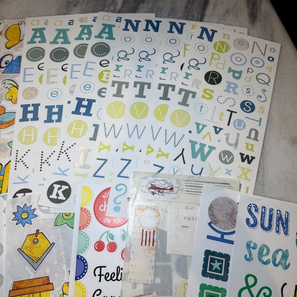 Creative Memories Lot of 50 Mixed New & Partial Sheets Scrapbooking Stickers #2 - Picture 11 of 11